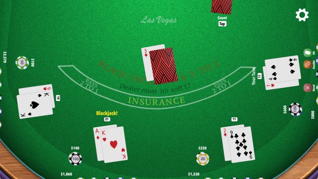 Blackjack table games